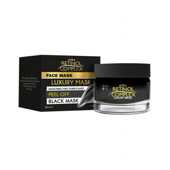 Luxury Mask : Masca Neagra Peel-Off cu Microparticule Ionizate AURII Retinol Complex 50ml ieftin