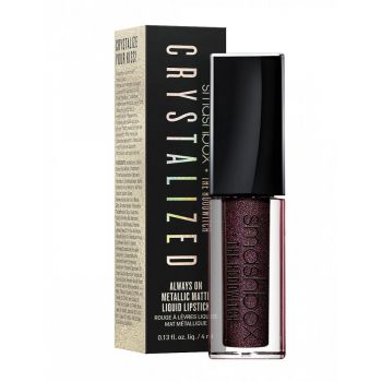 Ruj lichid mat Smashbox Crystalized Always On Metallic Matte, 4 ml (Concentratie: Ruj, Nuanta Ruj: Dark Crystal)