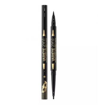 Tus de ochi Eveline Variete Double Effect 2 in 1 (Culoare produse: Ultra Black)