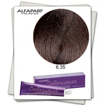 Vopsea Fara Amoniac Alfaparf Milano Color Wear (Concentratie: Vopsea permanenta, Gramaj: 60 ml, Culoare vopsea: 6.35 Biondo Scuro Dorato Mogano)