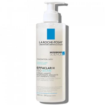 Crema hidratanta de spalare pentru pielea grasa fragilizata La Roche-Posay Effaclar H Iso-Biome, 390ml (Concentratie: Crema, Gramaj: 390 ml)