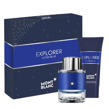 Set Cadou Mont Blanc Explorer Ultra Blue, Apa de Parfum (Continut set: 60 ml Apa de Parfum + 100 ml Gel de dus)