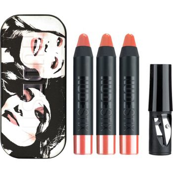 Set Mini Balsam pentru buze si obraji Nudestix Founders Kit Gel Color Lip & Cheek Balm, 3 X 2.5 Ml (CULOARE: Tay Tay, Ally, J Mama, Gramaj: 3 X 2.5 Ml)