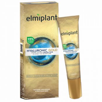 Crema antirid pentru ochi cu efect de umplere Hyaluronic Gold, Elmiplant (Concentratie: Crema pentru ochi, Gramaj: 15 ml) de firma original