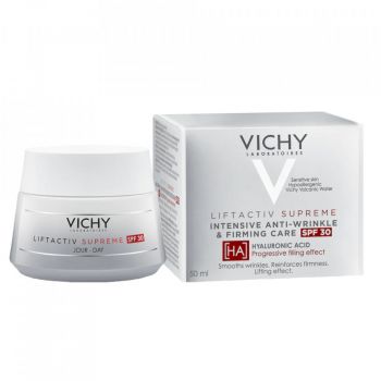 Crema antirid Vichy Liftactiv Supreme SPF 30, pentru toate tipurile de ten (Concentratie: Crema, Gramaj: 50 ml)