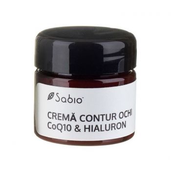 Cremă contur ochi cu Acid Hialuronic și Coenzima Q10, Sabio (Concentratie: Crema pentru ochi, Gramaj: 15 ml) ieftin