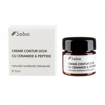 Crema contur ochi cu ceramide si peptide, Sabio (Concentratie: Crema pentru ochi, Gramaj: 15 ml) de firma original