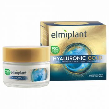 Crema de noapte antirid cu efect de umplere Hyaluronic Gold, Elmiplant (Concentratie: Crema, Gramaj: 50 ml)