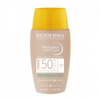 Fluid pentru piele mixta si grasa Photoderm Nude Touch Mineral SPF 50+, Bioderma (Gramaj: 40 ml, Nuanta fond de ten: Light) ieftina