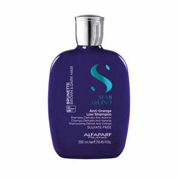 Sampon pentru neutralizarea tonurilor de portocaliu Alfaparf Milano Semi Di Lino Brunette (Concentratie: Sampon, Gramaj: 250 ml) ieftin