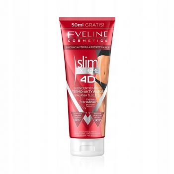 Ser termoactiv anticelulitic Slim Extreme 4D, Eveline Cosmetics, 250 ml (Gramaj: 250 ml, Concentratie: Crema anticelulitica)