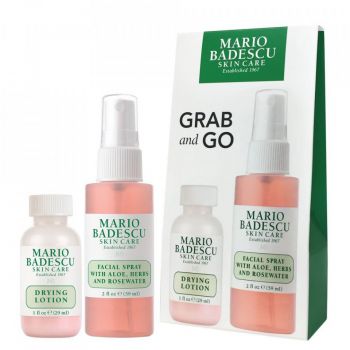 Set Cadou Mario Badescu Grab and Go Duo, Tratament lotiune Drying, 29 ml + Spray de fata, 59 ml