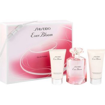 Set Cadou Shiseido Ever Bloom, Apa de Parfum (Continut set: 50 ml Apa de Parfum + 50 ml Lotiune de Corp + 50 ml Crema de dus)