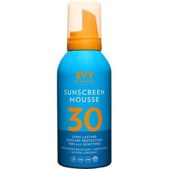 Spuma de fata si corp Unisex Evy Technology SPF 30 (Concentratie: Protectie solara, Gramaj: 150 ml)