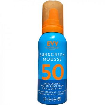 Spuma de fata si corp Unisex Evy Technology SPF 50, 100 ml (Concentratie: Protectie solara, Gramaj: 100 ml)