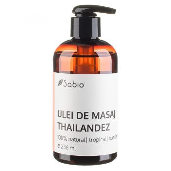 Ulei de masaj Thailandez 100% natural, Sabio (Gramaj: 236 ml, Concentratie: Ulei de masaj) ieftin