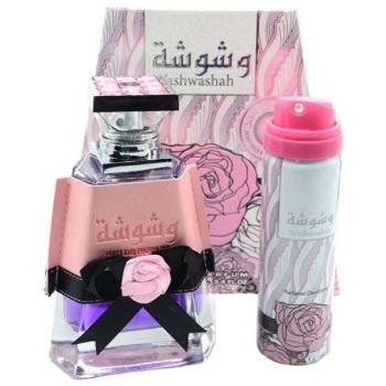 Lattafa Perfumes Washwashah Apa de Parfum 100ml + Deodorant Spray 50ml (Continut set: 100 ml Apa de Parfum +50 ml Deodorant)