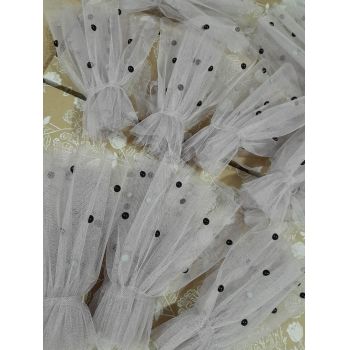 Manseta Decor Poze Gri cu Perle Negre