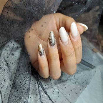 Manseta Decor Poze Negru cu Sclipici