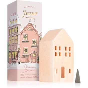 Paddywax Ceramic Village Persimmon Chestnut set cadou