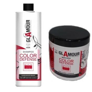 Set cadou Color Defense Botox Glamour Sampon 1000ml + Masca 1000ml ieftin