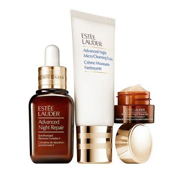 Advanced Night Repair, Estee Lauder Set: Ser pentru regenerarea tenului, + Gel spumant pentru curatare, + Ser concentrat pentru regenerare, + Crema pentru ochi cu efect de regenerare (Concentratie: Set pentru ingrijirea tenului, Gramaj: 30 ml + 30 m ...