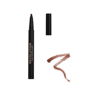 Creion pentru sprancene Makeup Revolution, Bushy Brow (Concentratie: Creion contur sprancene, CULOARE: Dark Brown, Gramaj: 0,5 ml) de firma original