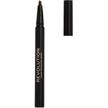 Creion pentru sprancene Makeup Revolution, Bushy Brow (Concentratie: Creion contur sprancene, Culoare produse: Medium Brown, Gramaj: 0,5 ml)