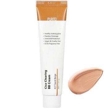 Crema coloranta de fata BB Cream Cica Clearing, Purito (Gramaj: 30 ml, Concentratie: Crema BB, CULOARE: 27 Sand Beige) ieftin