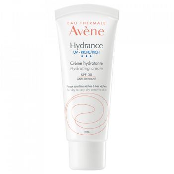 Crema hidratanta pentru ten uscat si foarte uscat SPF 30 Hydrance Riche UV, Avene (Concentratie: Crema pentru fata, Gramaj: 40 ml)