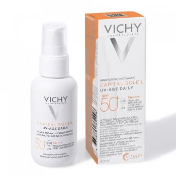 Fluid de protectie solara anti-ageing SPF 50+ Capital Soleil Vichy (Gramaj: 40 ml, Concentratie: Fluid)