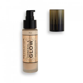 Fond de ten Makeup Revolution Conceal & Glow (Concentratie: Fond de ten, Gramaj: 23 ml, Nuanta fond de ten:  F3)