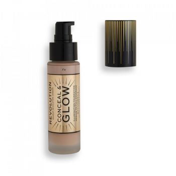 Fond de ten Makeup Revolution Conceal & Glow (Concentratie: Fond de ten, Gramaj: 23 ml, Nuanta fond de ten: F4)