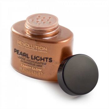Iluminator Pulbere MAKEUP REVOLUTION Pearl Lights Loose Highlighter (Gramaj: 25 g, Concentratie: Iluminator, Culoare produse: Candy Glow)