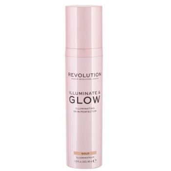 Makeup Revolution Glow & lluminate, Iluminator lichid (Gramaj: 40 ml, CULOARE: Gold, Concentratie: Iluminator )