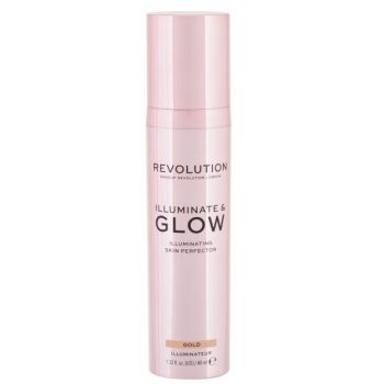 Makeup Revolution Glow & lluminate, Iluminator lichid (Gramaj: 40 ml, Culoare produse: Gold, Concentratie: Iluminator)