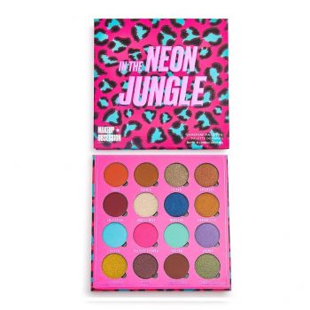 Paleta de farduri Makeup Revolution London Obsession (Concentratie: Trusa de farduri, Gramaj: 20,8 g, Nuanta fard:  In the Neon Jungle)