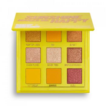 Paleta de farduri Makeup Revolution London Obsession (Concentratie: Trusa de farduri, Gramaj: 3,4 gr, Nuanta fard: Sunshine Makes Me Happy)