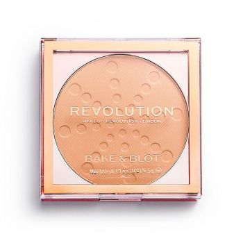 Pudra de obraz Makeup Revolution, Bake And Blot (Concentratie: Pudra, Gramaj: 5,5 g, CULOARE: Beige )