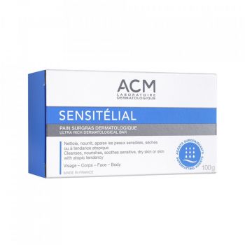 Sapun dermatologic nutritiv Acm Sensitelial (Gramaj: 100 g, Concentratie: Sapun)
