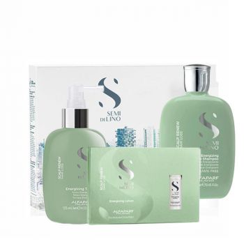 Set anti-cadere Alfaparf Milano Scalp Energizing Sampon 250 ml + Tonic 125 ml + Lotiune 12x10 ml (Gramaj: 250 ml + 125 ml + 12x10 ml) de firma original