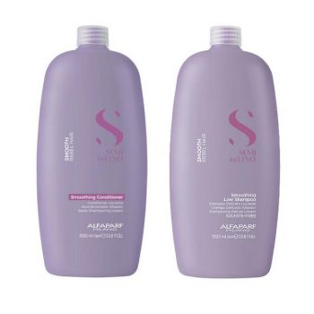 Set pentru netezire Alfaparf Milano Semi Di Lino Smoothing Sampon 1000 ml + Balsam 1000 ml (Gramaj: 1000 ml + 1000 ml )