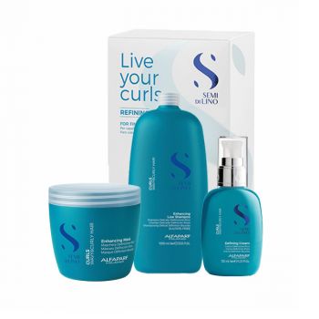 Set pentru par ondulat Alfaparf Milano Curls Sampon 1000 ml + Masca 500 ml + Spray 125 ml (Gramaj: 1000 ml + 500 ml + 125 ml) ieftin