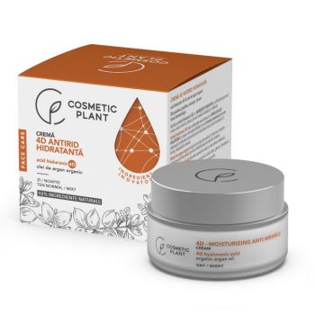 4D Cremă antirid hidratantă, 50 ml, Face Care Cosmetic Plant (Concentratie: Crema, Gramaj: 50 ml)