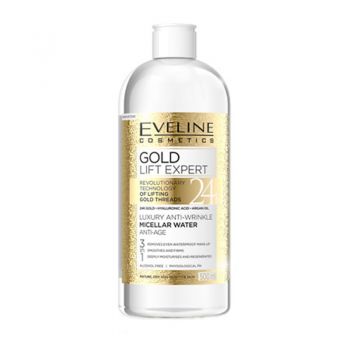 Apa micelara Eveline Cosmetics Gold Lift Expert 24k (Gramaj: 500 ml, Concentratie: Apa micelara) de firma original