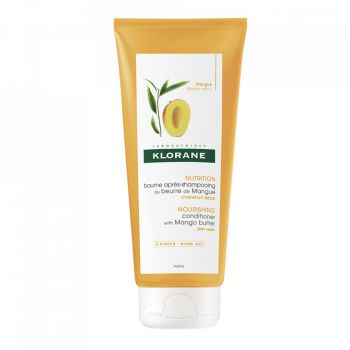 Balsam hrănitor cu unt de mango pentru păr uscat, Klorane (Concentratie: Balsam, Gramaj: 200 ml)