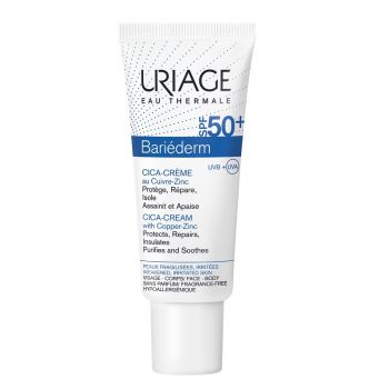 Crema cu SPF 50+ Bariederm Cica Uriage (Concentratie: Crema pentru fata, Gramaj: 40 ml)