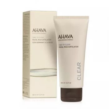 Masca exfolianta pentru fata Time to Clear, Ahava (Gramaj: 100 ml, Concentratie: Masca de fata)