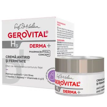 Crema antirid si fermitate Gerovital H3 Derma+ (Concentratie: Crema pentru fata, Gramaj: 50 ml)