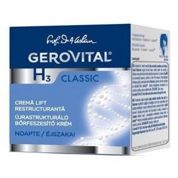 Crema lift hidratanta de noapte Gerovital H3 Classic (Concentratie: Crema pentru fata, Gramaj: 50 ml)